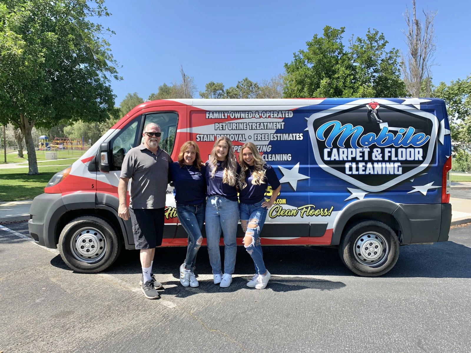 The A Mobile Carpet & Floor Cleaning van